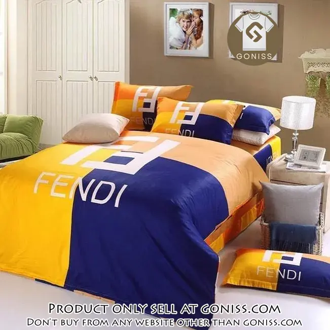 Fendi logo luxury brand highend bedding set home decor gn5425017
